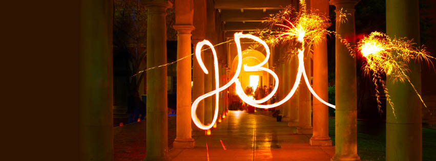 JBI written in sparklers at the University of Adelaide