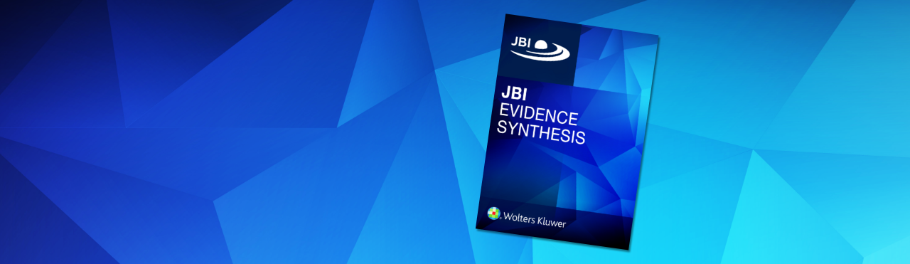 Banner displaying cover of the journal, JBI Evidence Synthesis