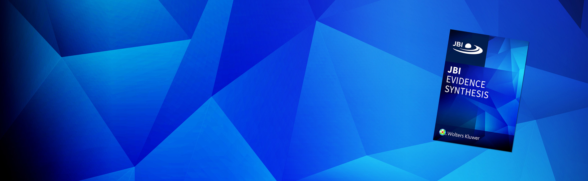JBI Evidence Synthesis Journal on a blue triangle background