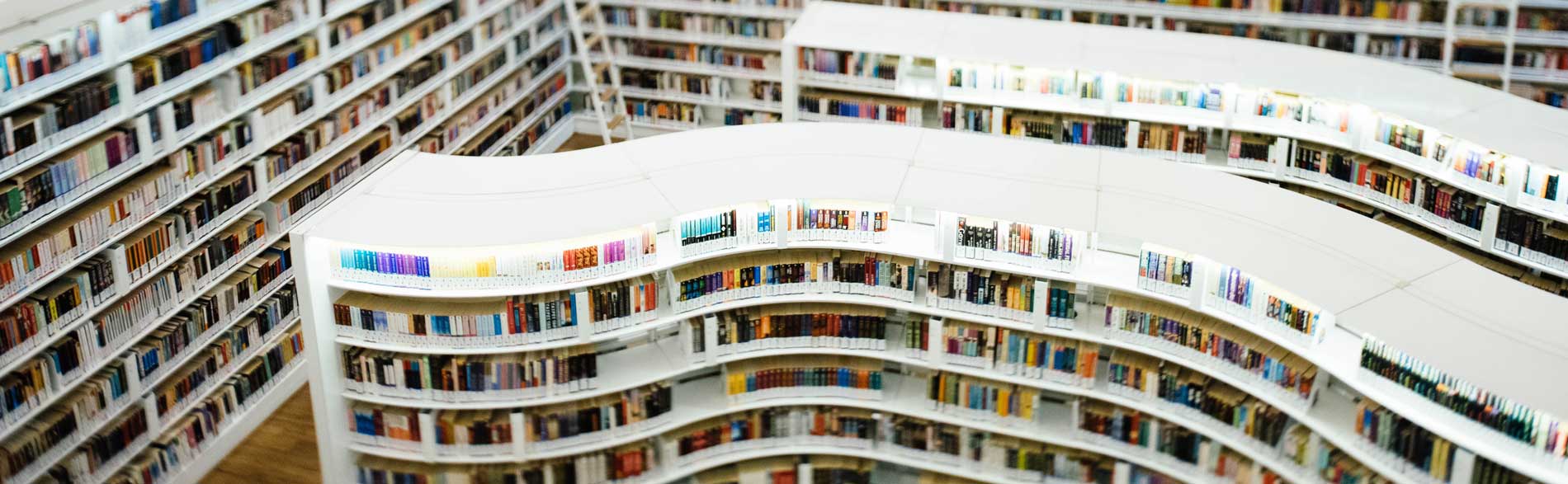 Overhead view of a research library