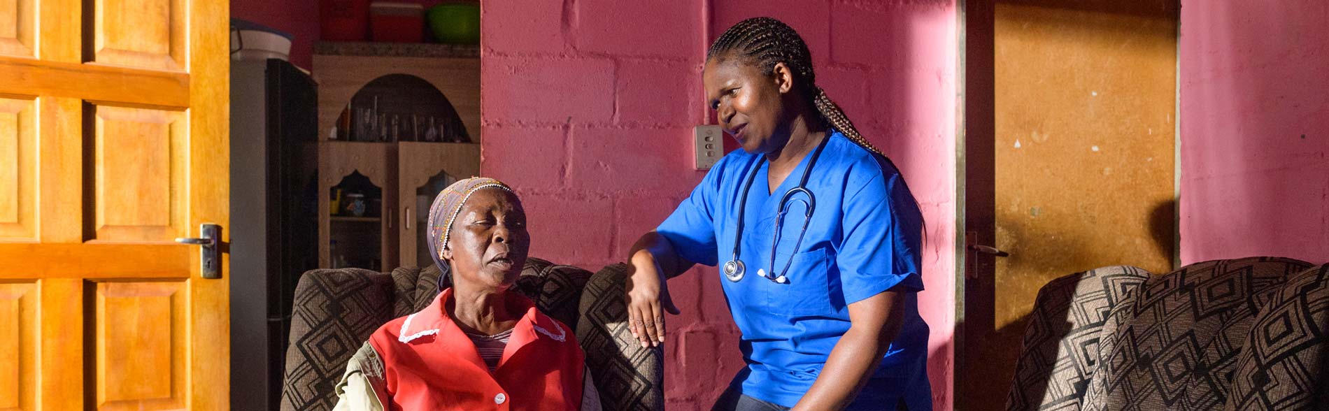 Clinician discussing stroke prevention strategies with a patient in Africa