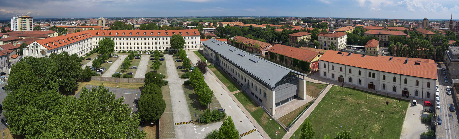 Birds eye view of the University of Piemonte Orientale (UPO)