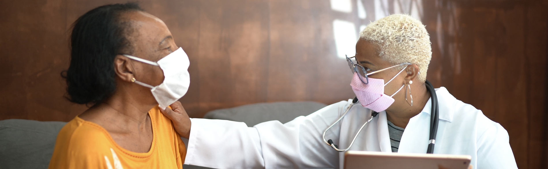 Clinician giving a patient some bad news