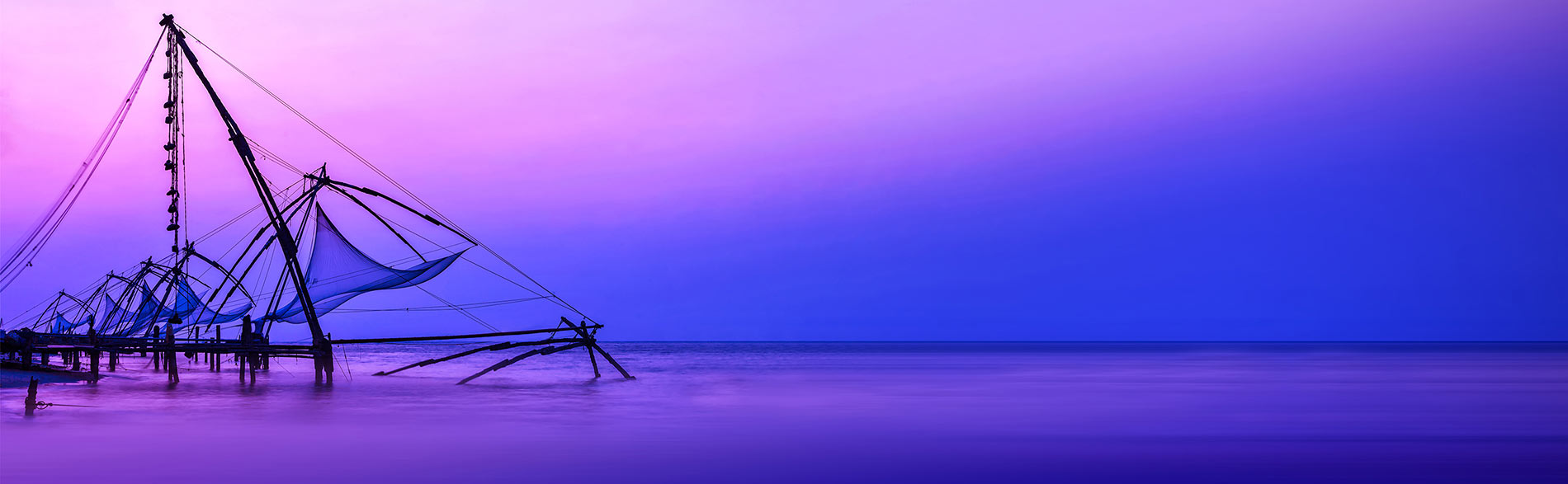 Fishing nets of the coast of Kerala
