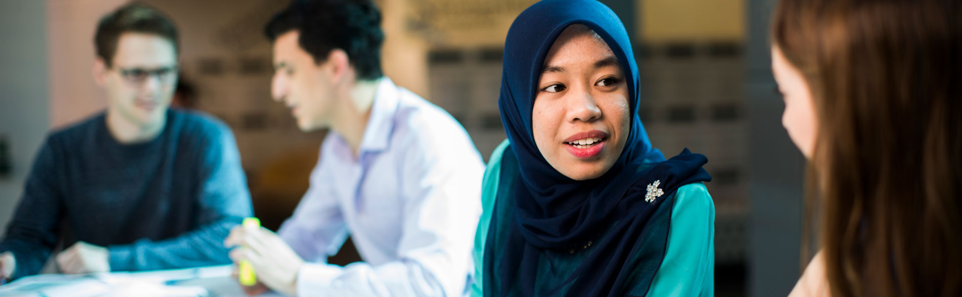 Student nurses studying abroad discuss their coursework