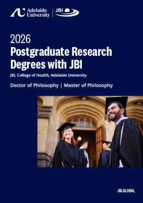 JBI Postgraduate Research Degrees prospectus thumbnail