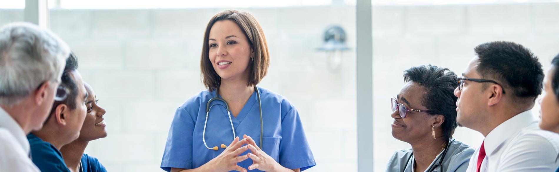 A clinician discusses culture change with colleagues