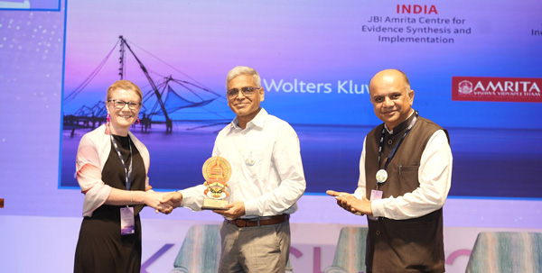 The colloquium was formally opened by Professor Zoe Jordan, Executive Director of JBI at Adelaide University; Professor Chandrashekar Janakiram, Director of the JBI Amrita Centre; with Dr Raman Krishna Kumar Clinical Professor and Head of the Department of Paediatric Cardiology at Amrita Institute of Medical Sciences Amrita Vishwa Vidyapeetham as guest of honour.