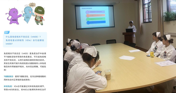 Nurses training at Fudan University and an example of patient education