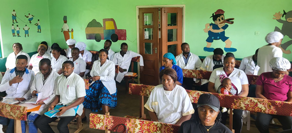 Clinicians attend training session about improving Penta vaccine uptake through clinical communication in Cameroon