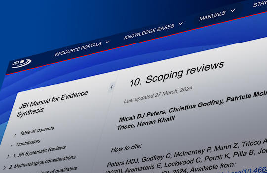 JBI Manual for Evidence Synthesis Scoping Reviews Chapter