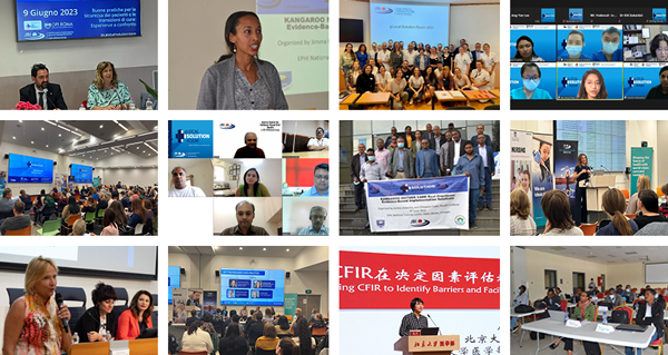 Collage of speakers and events from gLocal Solutions Rooms across the globe.